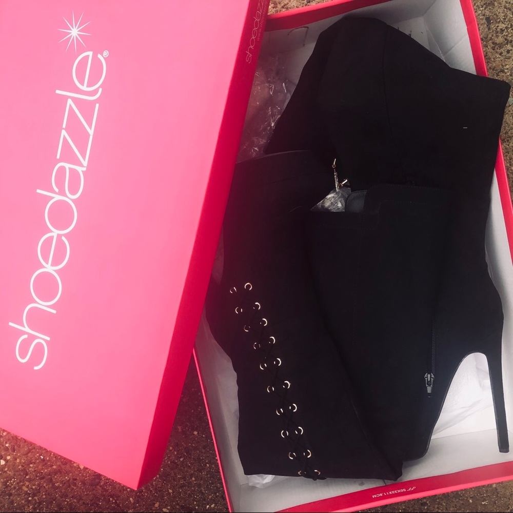 Shoedazzle Size 6 Thigh High Stiletto Boots